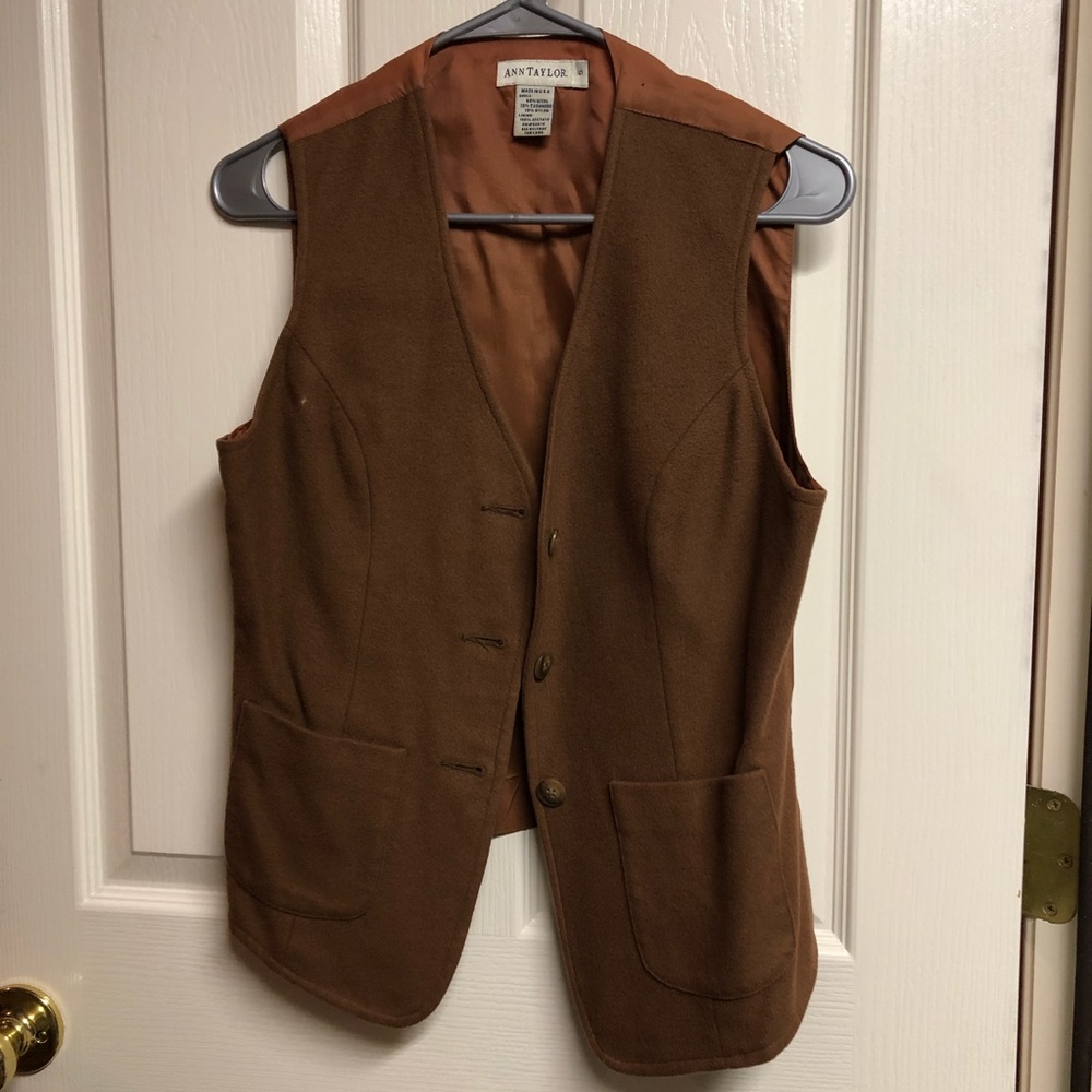 Vintage Ann Taylor Reddish brown vest
